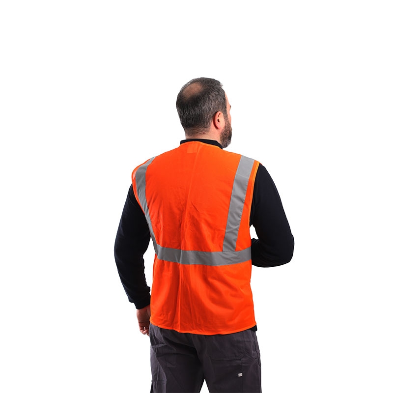 Unisex Turuncu Mühendis Tipi İkaz Yeleği